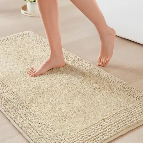 Vista 32 de Madison Park Splendor - Alfombra de baño reversible 100% algodón con mechones - 3000 GSM calidad hotelera lujosa felpa de pelo medio alfombrilla