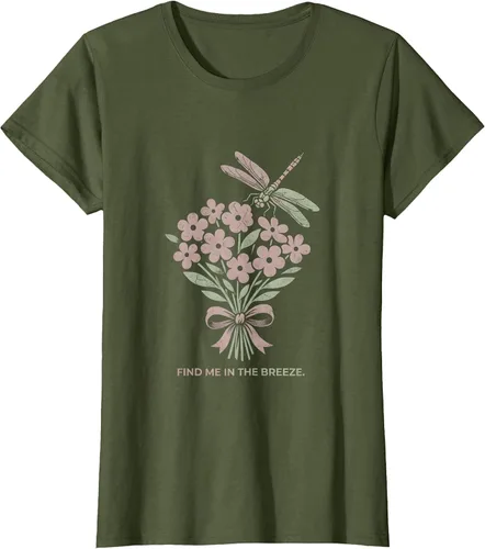 Vista 19 de Find Me In The Breeze Nature Inspired Design T-Shirt