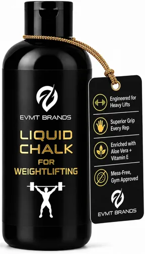 Vista 11 de EVMT Brands Liquid Chalk, Mess Free Gym Chalk for Weightlifting, Gymnastics, Rock Climbing, Dancing. Sweat Resistant and Long Lasting for Stronger