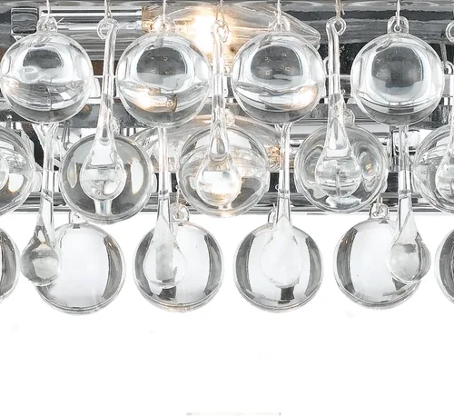 Vista 2 de Crystorama Calypso - Lámpara de tocador cromada de 6 luces, ideal para accesorios de baño, dormitorio, salón, baño de granja, luces de espejo