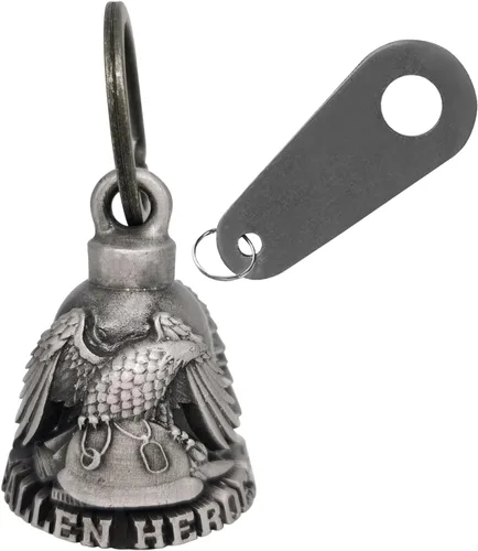 Vista 23 de Campana de motocicleta con colgador para motociclista, campanas de motociclista de buena suerte y accesorios de motocicleta, campana de la suerte