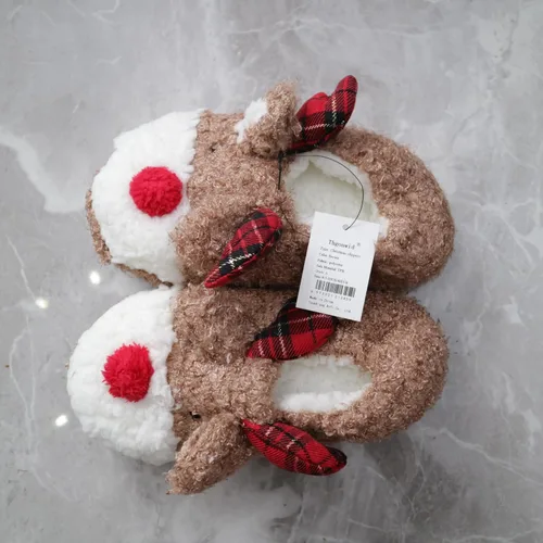 Vista 6 de Pantuflas de Navidad para mujer, lindas y cálidas para el hogar, para interiores y exteriores