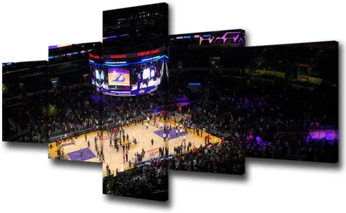 Vista 14 de Decoración de sala deportiva Memphis Grizzlies Imágenes para sala de estar, el foro FedEx en Memphis, pinturas de Tennessee, 5 piezas, lienzo, arte