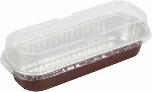 Vista 2 de Restaurantware - Mini moldes para pasteles de 6.8 onzas, 6.5 x 2.6 x 1.2 pulgadas, 100 tazas redondas para hornear, desechables, con tapas de Café