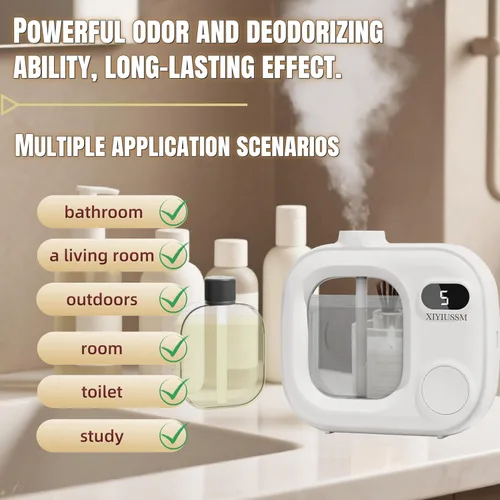 Vista 4 de Difusor de Aceite Esencial Sin Agua Portátil, Máquina de Aromaterapia Inalámbrica para Hogar, Oficina, Auto, Habitación Grande. Difusor Ultrasónico