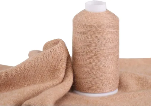 Vista 40 de Hilo 100% de cachemira, 100g de cachemira mongola lujosamente suave pura en cono para tejer a mano y ganchillo (flor beige)