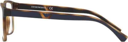 Vista 4 de Emporio Armani Mens EA4115 Rectangular Eyewear Frames With Two Interchangeable Sun Clip-ons Habana mate/transparente/marrón degradado/azul espejado