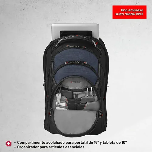 Vista 4 de Equipaje Wenger Maxxum, Azul/Negro, 17 pulg.