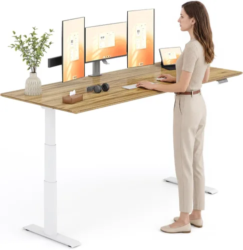 Vista 42 de FLEXISPOT E8 Premium North American - Escritorio de pie de nogal negro
