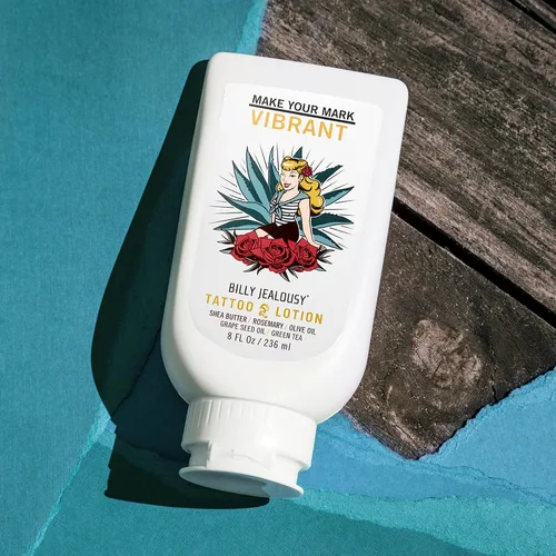 Vista 6 de Billy Jealousy Tattoo Lotion for All Skin Types Formulated with Shea Butter, Essential Oils & Green Tea Leaf Extract, Tattoo Aftercare that