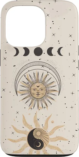 Vista 10 de Mystical Tarot Card Aesthetic Sun Moon Phases Yin Yang Space Case for iPhone 17