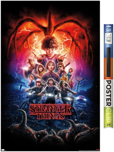 Vista 19 de Trends International Netflix Stranger Things: Season 2 - Póster de pared de una hoja, 22.4 pulgadas de largo x 14.7 pulgadas, versión enmarcada