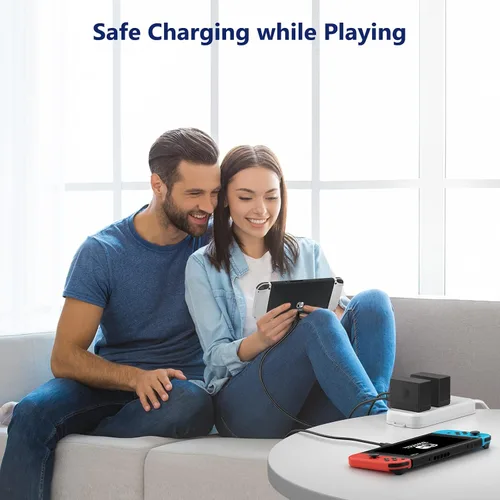 Vista 5 de Cargador para Nintendo Switch, Adaptador de CA para Nintendo Switch - Cargador de pared de viaje rápido con cable USB C de 5 pies 15V/2.6A Fuente