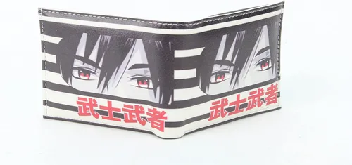 Vista 4 de Cartera con estampado de anime con caja de regalo a juego Cartera delgada de cuero plegable 2 ventanas de identificación y 7 tarjeteros , Cara