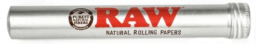 Vista 5 de RAW Thentic - Tubo de aluminio estilo cigarro, plata, 1 unidad