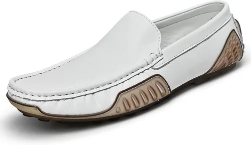 Vista 7 de Mocasines casuales para hombre, mocasines para conducir, mocasines Penny con suela de goma, suaves y ligeros, zapatos planos sin barco..