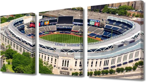 Vista 60 de TUMOVO American Major Baseball - Lienzo decorativo para pared, diseño de estadio de los Bravos, 3 piezas, arte de pared de Filadelfia, cuadros