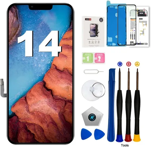 Vista 23 de EFAITHFIX para iPhone 11 Reemplazo de pantalla COF de 6.1 pulgadas, marco de pantalla LCD, ensamblaje de pantalla táctil 3D, digitalizador