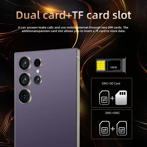 Vista 6 de Teléfonos desbloqueados, teléfono celular C24 Ultra Android 14, teléfono inteligente 8G+256G, Snapdragon 8 Gen3/6800mAh carga rápida/pantalla de 6.8