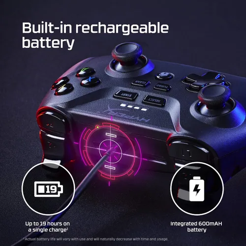 Vista 6 de HyperX Embrague - Controlador de juegos para Android y PC, juegos en la nube y móviles, Bluetooth, inalámbrico de 2.4 GHz, conexión con cable USB-C
