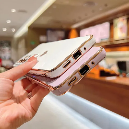 Vista 13 de phylla Funda de teléfono compatible con Samsung Galaxy A12 de 6.5 pulgadas, lindo corazón chapado en oro, elegante funda de lujo para mujer