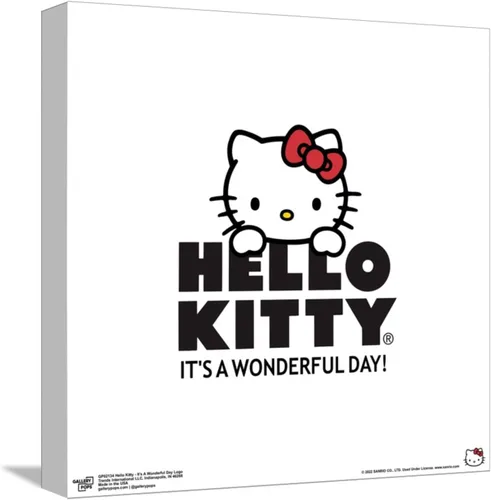 Vista 10 de Trends International Gallery Pops Hello Kitty - Póster de pared con logotipo de It's A Wonderful Day, 12 x 12 pulgadas, versión de marco negro