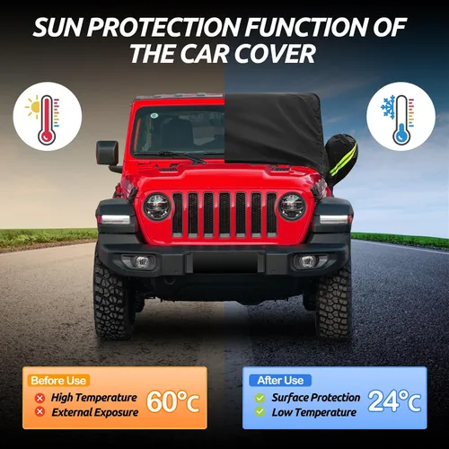 Vista 6 de Migaven - Cubierta de cabina para Jeep Wrangler de 2 puertas 1987-2025 y superior, cubierta impermeable para Jeep Wrangler de 2 puertas