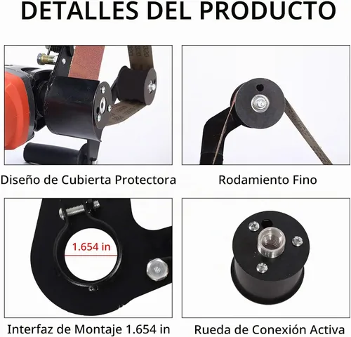 Vista 6 de Lijadora de banda Accesorio Amoladora YSJWAER - Adaptador Amoladora angular Accesorio de lijado Pulidor 5/8-11 Rosca