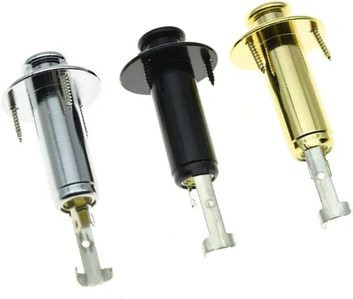 Vista 7 de KAISH 0.250 in Guitarra eléctrica acústica Bajo Mono Endpin Salida Jack Correa Botón Jack Socket Negro