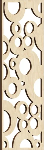 Vista 11 de 9 3/8"W x 24 3/8"H x 1/4"T Farwell Decorativos Paneles de Pared de Madera Calado, Hickory