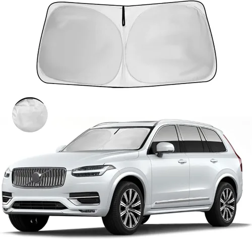 Vista 10 de Parasol para parabrisas, 4 capas, parasol para ventana delantera, bloquea los rayos UV, mantiene el automóvil más fresco