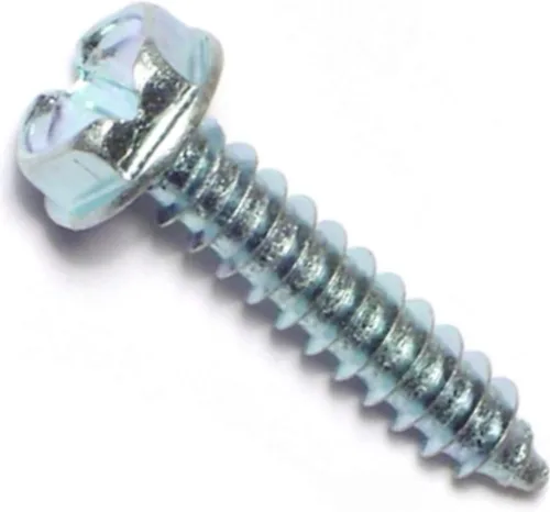 Vista 14 de Hard-to-Find Fastener 014973265397 Tornillos de chapa de arandela hexagonal ranurada, 8 x 3/8, pieza-100, zinc