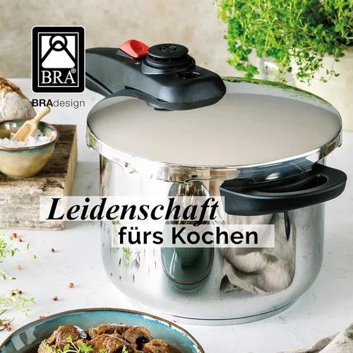 Vista 6 de BRA Allure - Olla a presión rápida de 6 litros de acero inoxidable, apta para todas las cocinas, incluyendo inducción [exclusiva de Amazon]