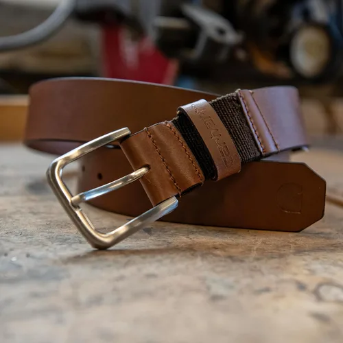 Vista 6 de Carhartt Men's Rugged Flex Bridle Leather Belts Cuero de brida flexible resistente (negro)