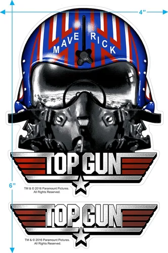 Vista 2 de Popfunk Top Gun Maverick - Calcomanías coleccionables para casco y logotipo