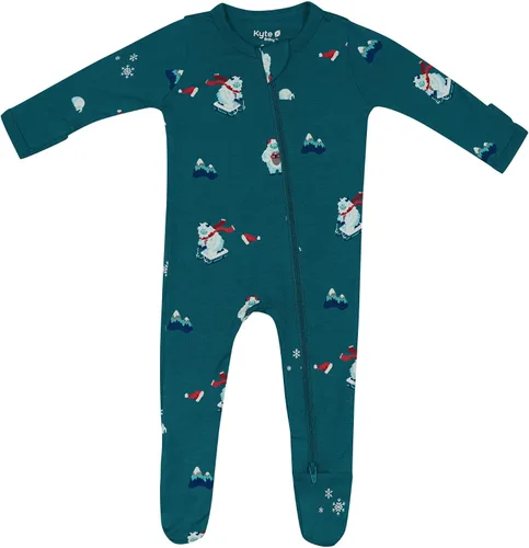 Vista 12 de KYTE BABY Pies unisex con cierre de cremallera, rayón hecho de bambú, 0-24 meses
