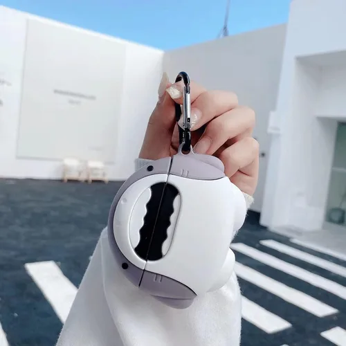 Vista 5 de Funda creativa linda Kawaii de dibujos animados de animales de tiburón, compatible con Beats Studio Buds 2021, accesorios portátiles de moda