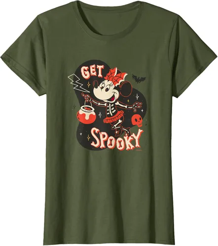 Vista 71 de Disney Disfraz de esqueleto de Minnie Mouse para Halloween, camiseta espeluznante Negro