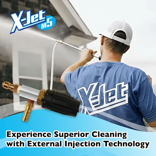 Vista 7 de Kit X-Jet M5#7 2-2.5 GPM Boquilla de lavado de presión variable de inyección externa de largo alcance ajustable Perfecto para lavar