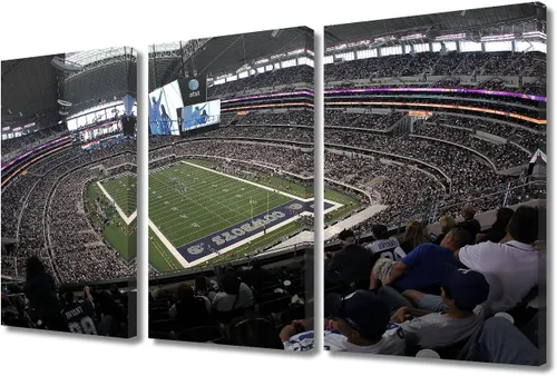 Vista 28 de TUMOVO MetLife Stadium - Decoración de pared de Nueva York, 3 piezas, lienzo, arte de pared para decoración del hogar, juegos de fútbol americano