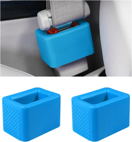 Vista 11 de KVAEY 2 piezas de soporte para hebilla de cinturón de seguridad, refuerzo de hebilla de cinturón de silicona para asientos traseros, soporte