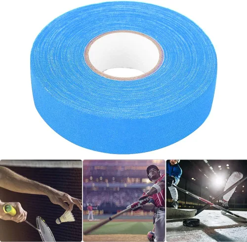 Vista 3 de Cyrank Hockey Protective Tape, Waterproof Hockey Grip Tape Tennis Badminton Racket Overgrip Hockey Stick Tape for Badminton Grip(Blue)