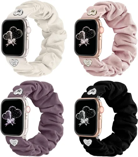 Vista 7 de Recoppa - Correa elástica compatible con Apple Watch de 1.49, 1.61, 1.65, 1.57, 1.73 y 1.77 pulgadas, con bonito estampado, banda elástica
