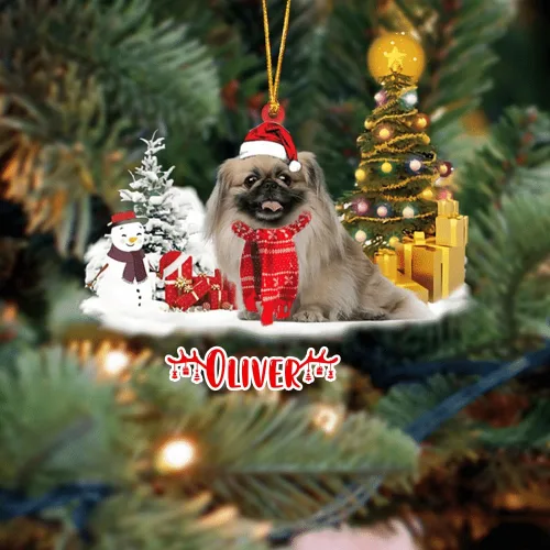 Vista 99 de NAZENTI Adorno personalizado de gato abisinio con árbol de pino, adorno de Navidad personalizado para perros amantes de las mascotas, colgante