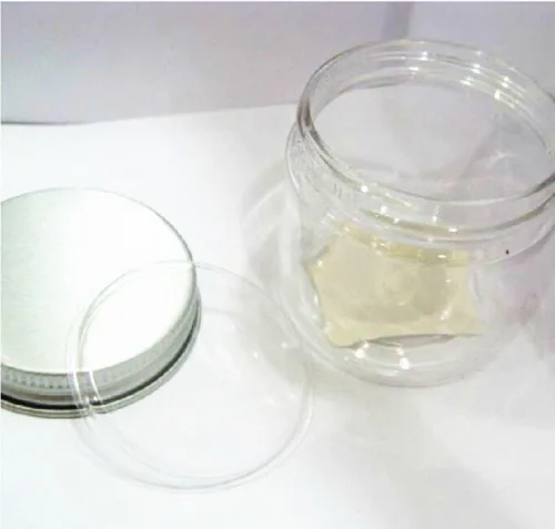 Vista 2 de Tarro de PET transparente de 2 onzas con cubierta de aluminio con alfombrilla de PVC 24pk Mini Jar