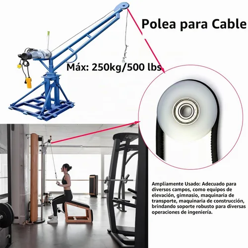Vista 4 de 5 ruedas de polea con ranura en U con rodamientos de bolas de ranura profunda, rodillos de guía de nailon silenciosos de 0.31 x 1.18 x 0.39 pulgadas