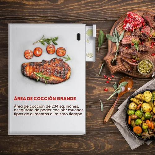 Vista 7 de Stanbroil Plancha Universal de Acero Inoxidable con Refuerzo Cruzado de Calor Uniforme para Parrillas BBQ de Carbón/Gas, Camping, Tailgating