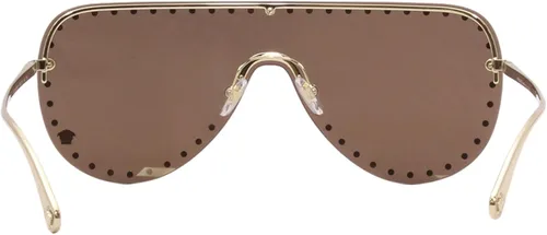 Vista 4 de Versace VE2230B - Gafas de sol (125273) Oro pálidomarrón oscuro, 1.772in