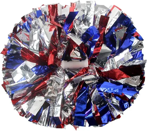 Vista 33 de Hooshing - Paquete de 2 pompones de animadora con mango tipo bastón, pompones para espíritu de equipo, deportes, bailes, animación, para niños Negro