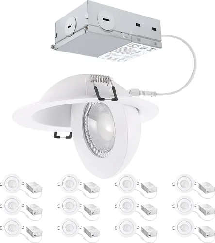 Vista 11 de POPANU 7W luces LED empotrables de 3 pulgadas con cardán giratorio, luz descendente direccional ajustable en 360°, iluminación de embutido regulable